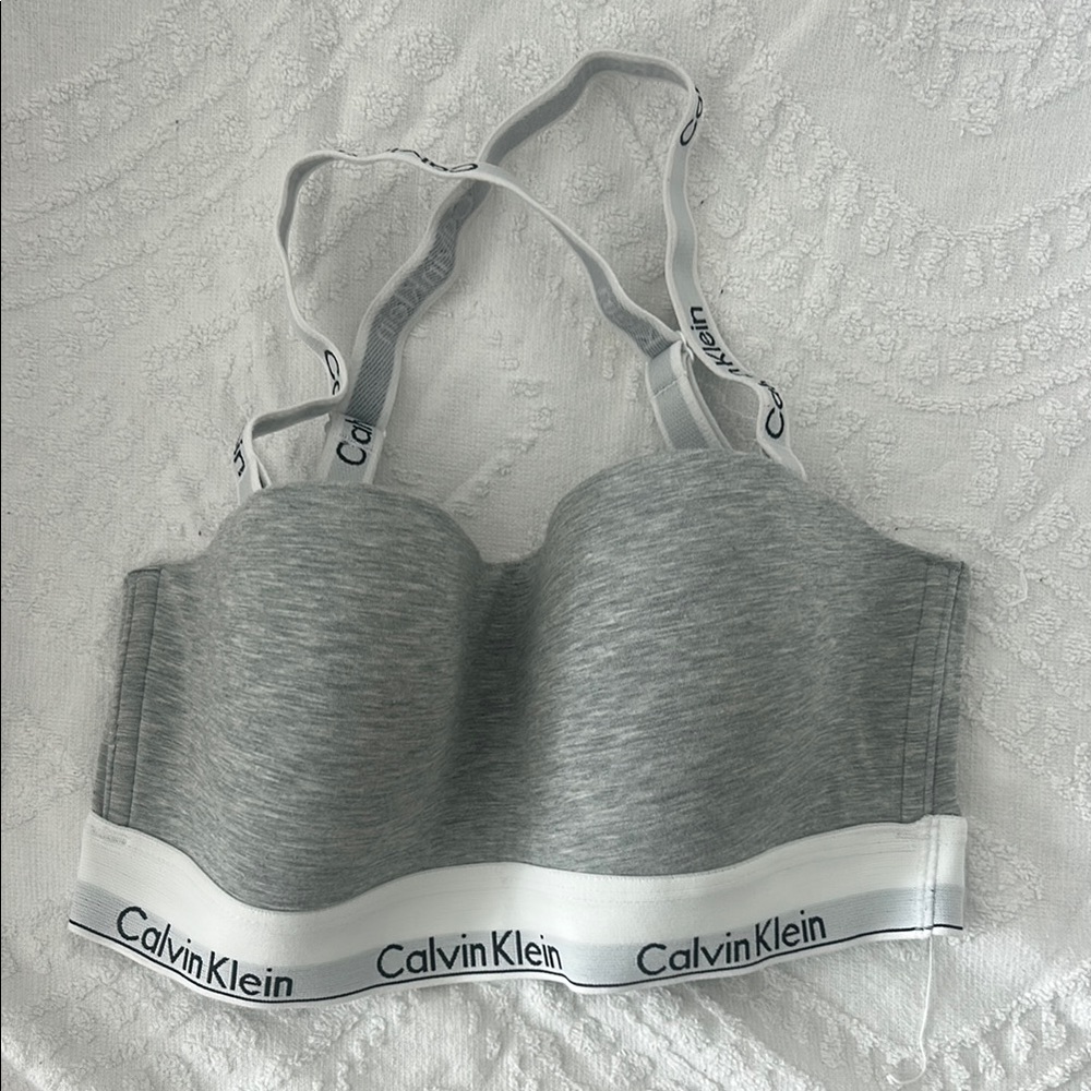 Calvin Klein Gray T-Shirt Bra with Molded Cups